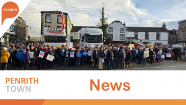 Protest Held Over Planned Four Years of Closures of Junction 38 that is forecast to cause increased traffic on the A66 around Penrith